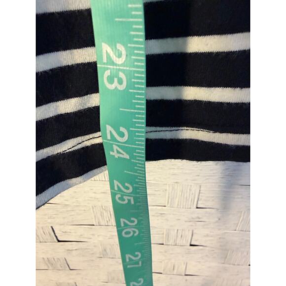 Soft Surroundings womens long sleeve Tshirt striped built-in bra 42DD whimsigoth - Picture 9 of 11